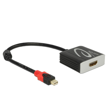 DeLOCK 62735 adapter kablowy 0,2 m Mini DisplayPort HDMI Typu A (Standard) Czarny