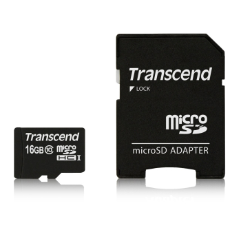 SD microSD Card  16GB Transcend SDHC Class10 w/adapter