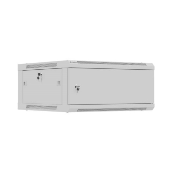 LANBERG SZAFA INSTALACYJNA RACK WISZĄCA 19" 4U 600X600 SZARA DRZWI METALOWE (FLAT PACK)