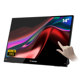 Verbatim Portable 14" FHD Touch Monitor LIGHT Przenośny monitor Czarny 35,6 cm (14") LCD 1920 x 1080 px
