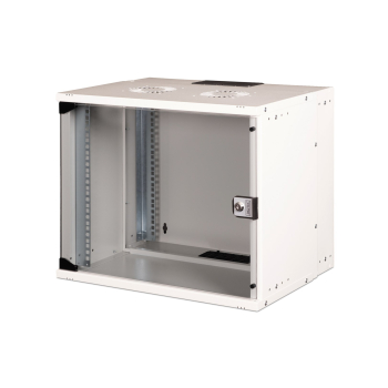 Szafa sieciowa wisząca 19" 9U, SOHO PRO 460 x 540 x 400 mm, drzwi szyba, szary, niezłożona, 60kg