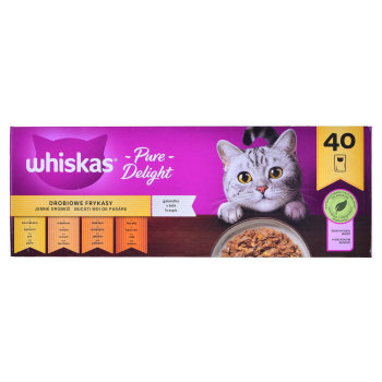 WHISKAS Pure Delight Drobiowe Frykasy w galaretce - mokra karma dla kota - 40 x 85g