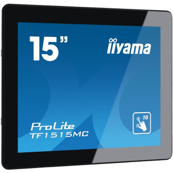 iiyama TF1515MC-B2 monitor komputerowy 38,1 cm (15") 1024 x 768 px XGA LED Ekran dotykowy Czarny