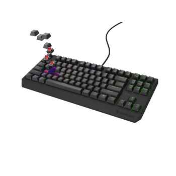 Klawiatura GENESIS Thor 230 TKL Gaming USB + RF Wireless + Bluetooth QWERTY Czarny
