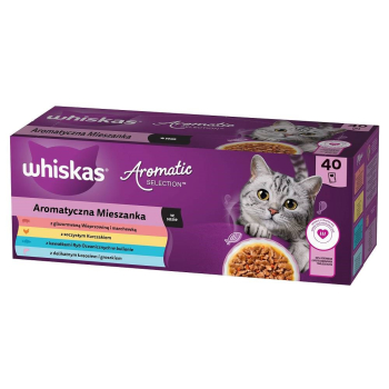 WHISKAS Saszetki aromatyczne mix smaków 40x85g