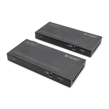 HDBaseT KVM Extender Set, 150 m4K/60Hz, USB 2.0, PoC, IR, black