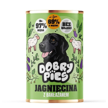 DOBRY PIES Jagnięcina z bakłażanem mokra karma dla psa 400g