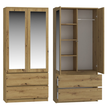 SZAFA SS-90 LUSTRO - DĄB ARTISAN