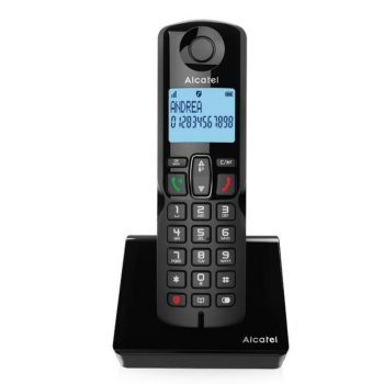Alcatel S280 EWE Telefon w systemie DECT Nazwa i identyfikacja dzwoniącego Czarny