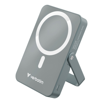 Verbatim Charge 'n' Go Magnetic Wireless Litowo-polimerowy (LiPo) 10000 mAh Bezprzewodowe ładowanie Szary