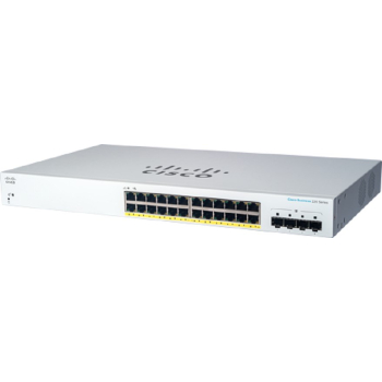 Switch Cisco CBS220-24P-4G-EU Managed L2 Gigabit Ethernet (10/100/1000) Power over Ethernet (PoE) 1U White