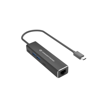 CONCEPTRONIC Adapter USB-C3.2->GbE/2xC/2xA     5Gbs 0.14m sw