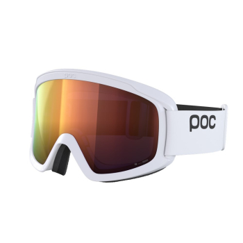 POC Opsin gogle do sportów zimowych Biały Unisex Pomarańczowy Cylindryczna (płaska) soczewka