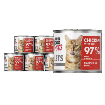 JD for CATS DOROSŁY KURCZAK Z WOŁOWINĄ filety KARMA MOKRA 140g*6