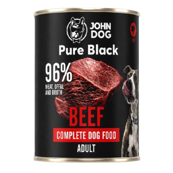 John Dog PURE BLACK DOROSŁY WOŁOWINA 400g