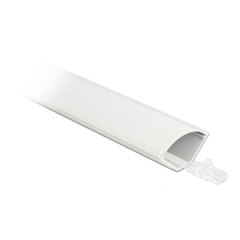 DELOCK Eckkanal selbstklebend 43 x 23 mm - LĂ¤nge 1 m weiĂź