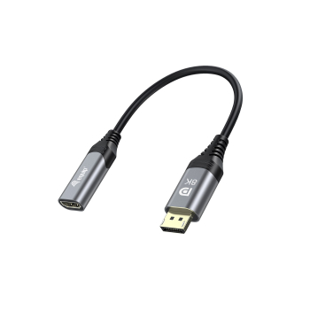 Equip 133446 adapter kablowy 0,15 m DisplayPort HDMI Czarny, Szary