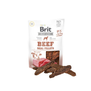 Brit Jerky Beef Real Fillets - Wołowina - przysmak dla psa - 80g