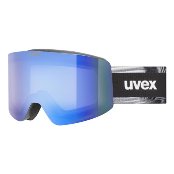 Uvex Skibrille provoqe FM gogle do sportów zimowych Czarny Mężczyźni Niebieski Soczewka sferyczna
