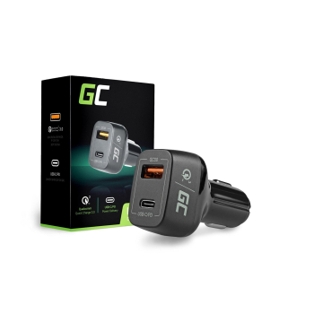 GREEN CELL ŁADOWARKA SAMOCHODOWA USB-C 30W PD + USB