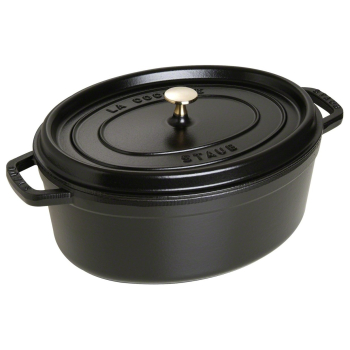 STAUB Żeliwny garnek owalny 40509-322-0 6,7l czarny