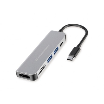 CONCEPTRONIC  6-1 Dock USB-C->HDMI/2xUSB-A/SD/TF/+   15cm gr