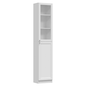 WITRYNA 40CM PAFOS BIAŁY SZYBA HDF KOMPLET