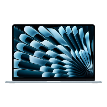Apple MacBook Air 15,3"Retina 500nit M4 chip with 10-core CPU + 10-core GPU 24GB SSD512 2xTB4 BLKB 1Y Sky Blue