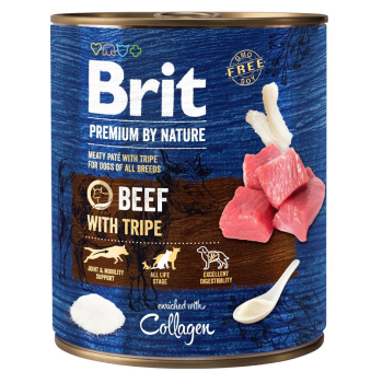 BRIT Premium by Nature Beef with Tripe - mokra karma dla psa - 800 g