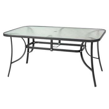 Stół ogrodowy ze szklanym blatem NEPTUN 150x90x70
