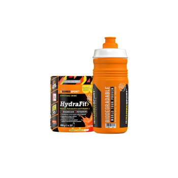Napój hipotoniczny NAMEDSPORT Hydrafit pomarańczowy 400g + bidon gratis