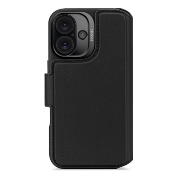 Skórzana obudowa ochronna do iPhone 16 kompatybilna z MagSafe, czarna