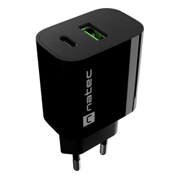 NATEC ŁADOWARKA SIECIOWA RIBERA 1X USB-A + 1X USB-