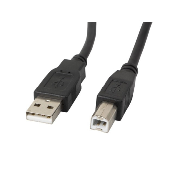 Kabel Lanberg CA-USBA-11CC-0050-BK (USB 2.0 typu A M - USB 2.0 typu B M; 5m; kolor czarny)