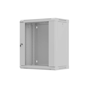 LANBERG SZAFA INSTALACYJNA RACK WISZĄCA 19" 12U 540X350 CZARNA SZARA PRZESZKLONE (FLAT PACK)