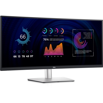 DELL P Series P3424WE monitor komputerowy 86,7 cm (34.1") 3440 x 1440 px 4K Ultra HD LCD Czarny