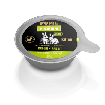 PUPIL PREMIUM GOLD KITTEN Królik karma dla kota 85g
