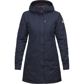 Płaszcz damski Fjallraven Kiruna Padded Parka - dark navy rozmiar: S