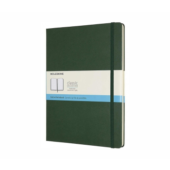 MOLESKINE Notes Classic XL (19x25cm) w kropki, twarda oprawa, myrtle green, 192 strony, zielony