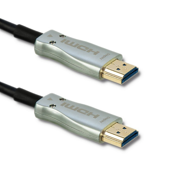 Qoltec 50472 kabel HDMI 20 m HDMI Typu A (Standard) Czarny, Srebrny