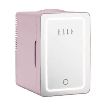Mini lodówka z lusterkiem do makijażu LED ELLE Home ESDAFX08PUEU 8L fioletowa