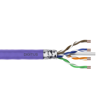 Digitus Kabel instalacyjny kat.6, F/UTP, Dca, AWG 23/1, LSOH, 100m, fioletowy, karton