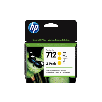HP Zestaw 3 żółtych wkładów atramentowych 712 DesignJet 29 ml