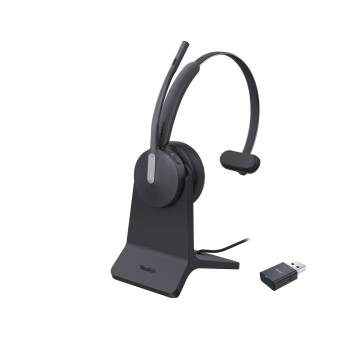 Yealink WH64 Hybrid Mono with Charging Stand Headset Zestaw słuchawkowy Bezprzewodowy Opaska na głowę Biuro/centrum telefoniczne Micro-USB Bluetooth C