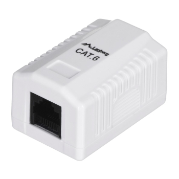 Gniazdo natynkowe Lanberg OU6-0001-W (RJ-45; kat. 6; UTP; kolor biały)