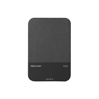 Native Union (Re)Classic Qi2 Power Bank - magnetyczny powerbank 5000 mAh kompatybilny z MagSafe i Qi2, kabel USB-C - USB-C 15 cm w zestawie (black)