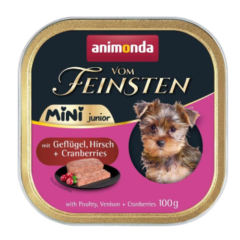 ANIMONDA Vom Feinsten Mini Junior with Poultry, venison + cranberries 100g