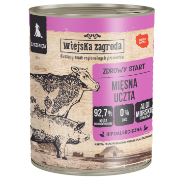 Wiejska Zagroda Karma mokra dla psa Mięsna uczta (szczeniak) II 800g