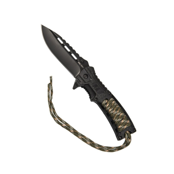 Nóż składany Mil-Tec Paracord z krzesiwem - Camo