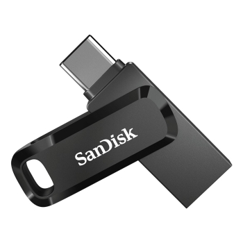 Pendrive SanDisk Ultra Dual GO SDDDC3-064G-G46 (64GB; USB 3.0, USB-C; kolor czarny)